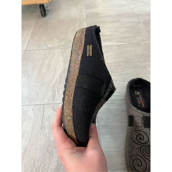 Haflinger Woman’s Slip On Clog Slippers Pure New Wool Size 40 - Picture 6 of 16